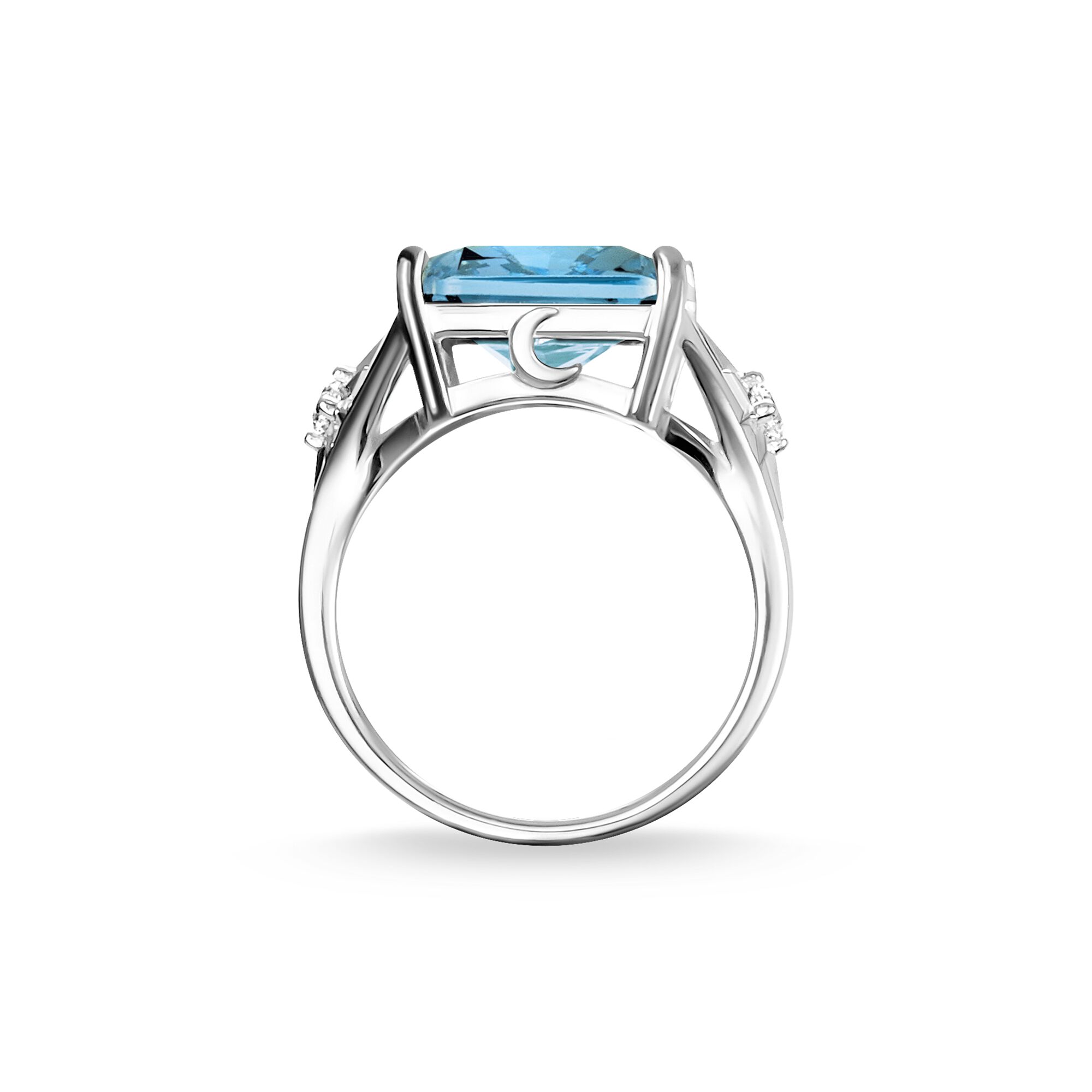 Ring Large Blue Stone With Star For Women Thomas Sabo