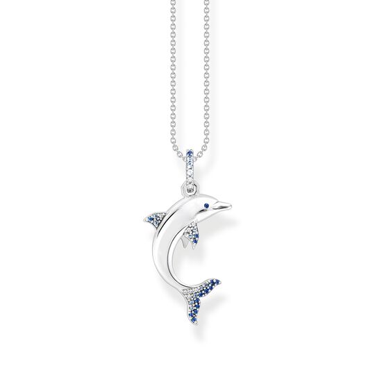 Cadena delf&iacute;n con piedras azul de la colección  en la tienda online de THOMAS SABO