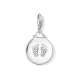 Charm-Anh&auml;nger Coin Baby Fu&szlig;abdruck