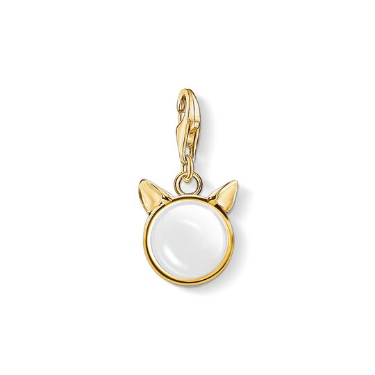 charm pendant cat&rsquo;s ears, gold from the Charm Club collection in the THOMAS SABO online store