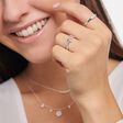 Ring rosa und wei&szlig;e Steine aus der Charming Collection Kollektion im Online Shop von THOMAS SABO