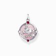 Kettenanh&auml;nger rosa mit Herzplaneten und Steinen Silber aus der  Kollektion im Online Shop von THOMAS SABO
