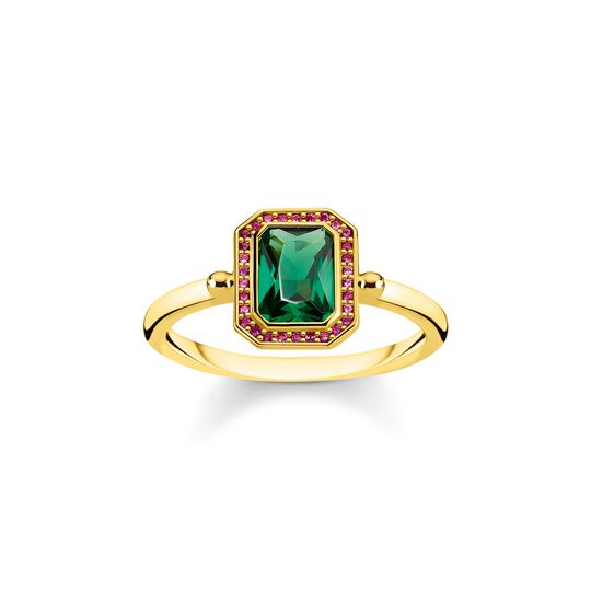 Ring Steine Rot &amp; Gr&uuml;n gold aus der  Kollektion im Online Shop von THOMAS SABO