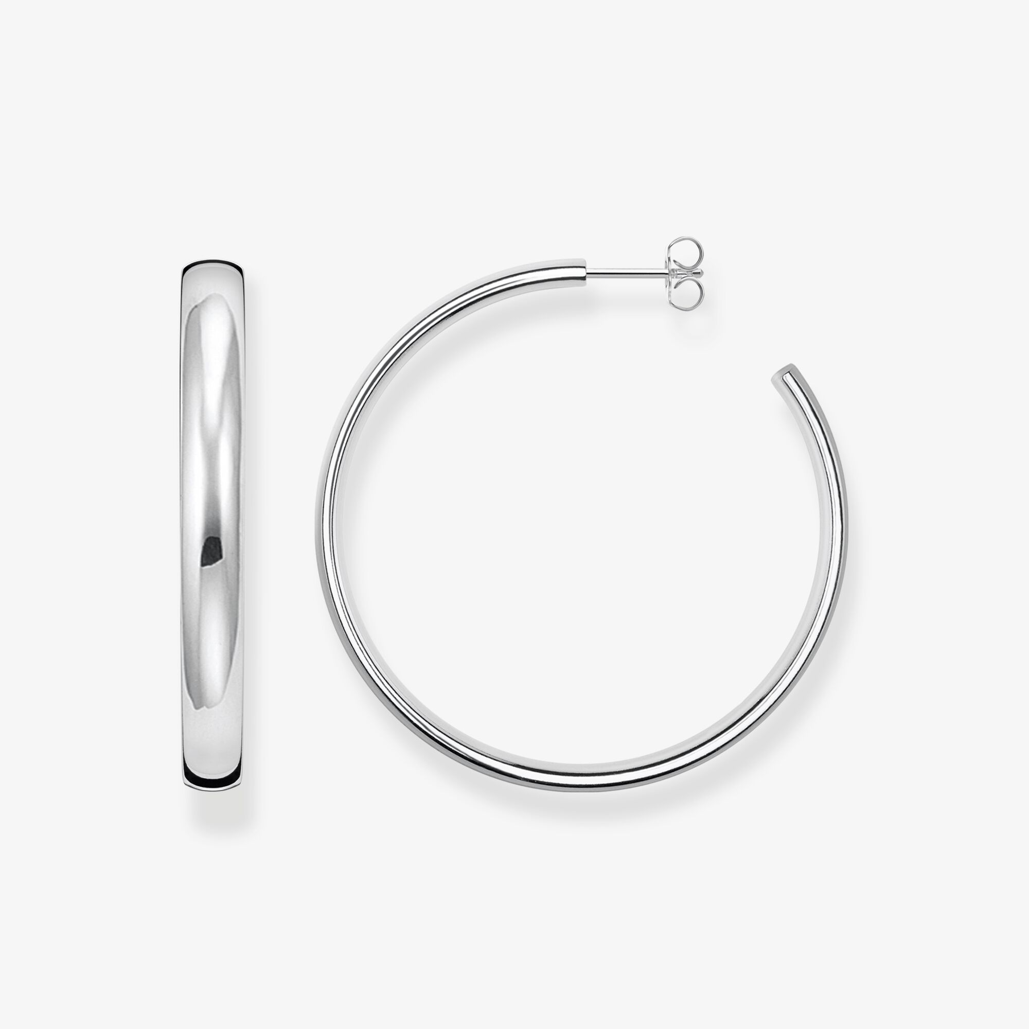 THOMAS SABO Creolen Chunky groß Silber, Sterlingsilber, Größe: one size, Damen