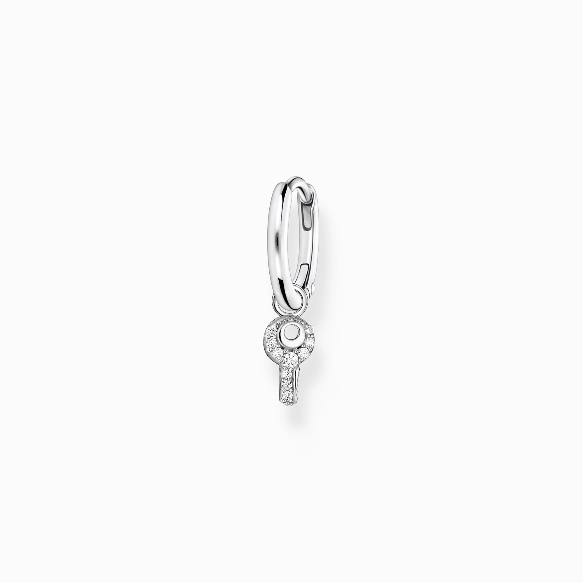 Single hoop earring with key pendant silver from the Charming Collection collection in the THOMAS SABO online store