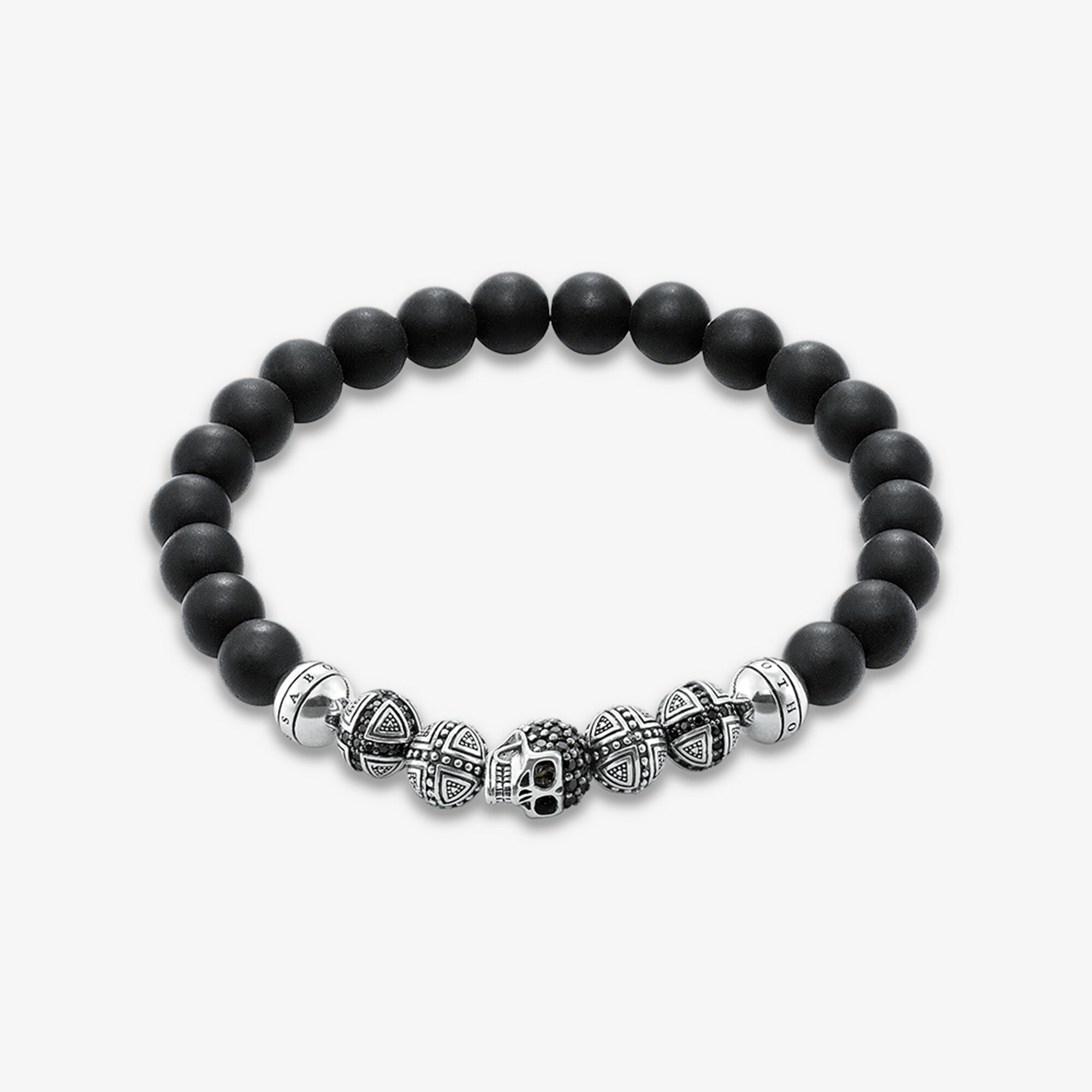 THOMAS SABO Bracelet tête de mort, Argent sterling, Taille: L, Unisex