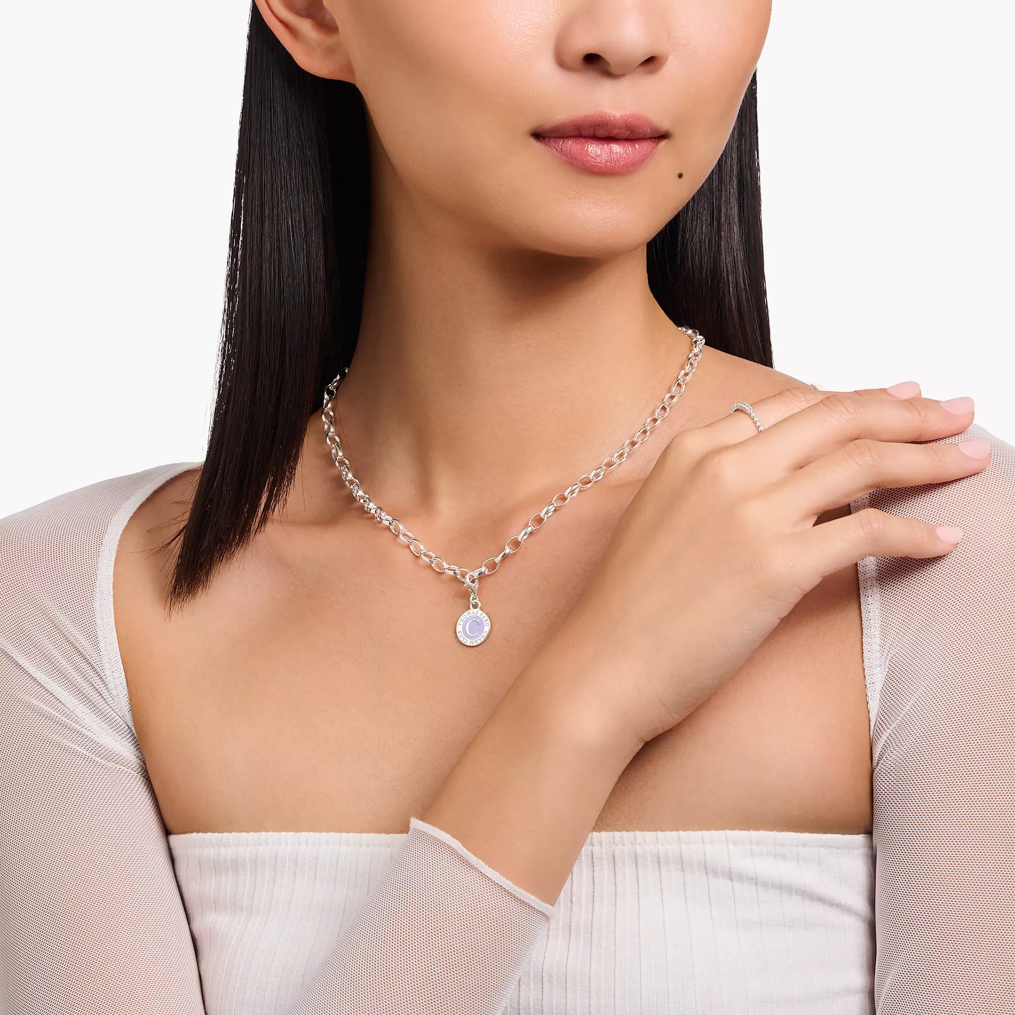 Charm necklace with Coin silver | Charm Club | THOMAS SABO