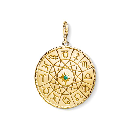 Charm pendant Star sign coin gold from the Charm Club collection in the THOMAS SABO online store