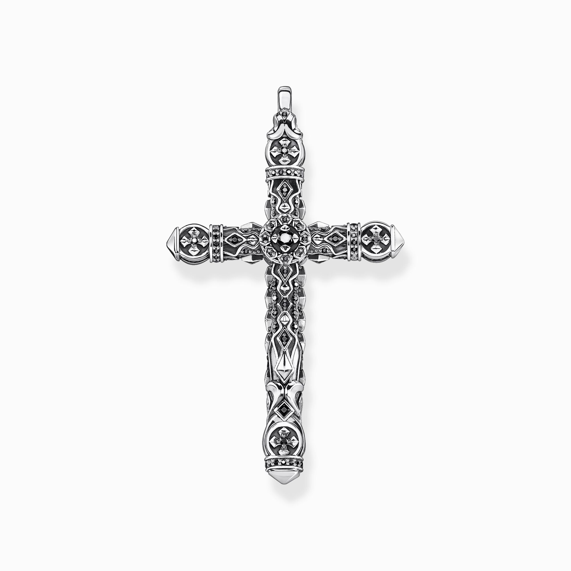 Colgante cruz piedras negras plata de la colección  en la tienda online de THOMAS SABO