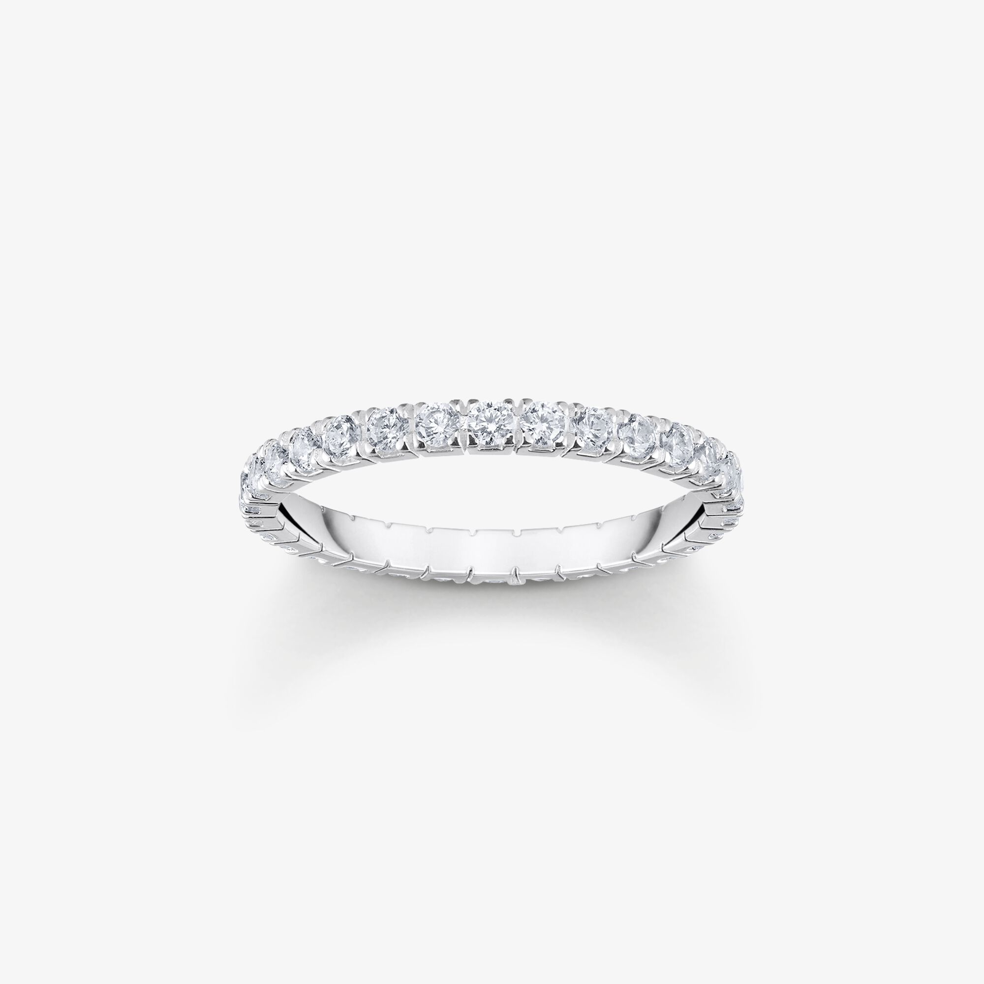 THOMAS SABO Bague en argent au design délicat avec zircon blanc Argent sterling, Taille: 50, pour femme