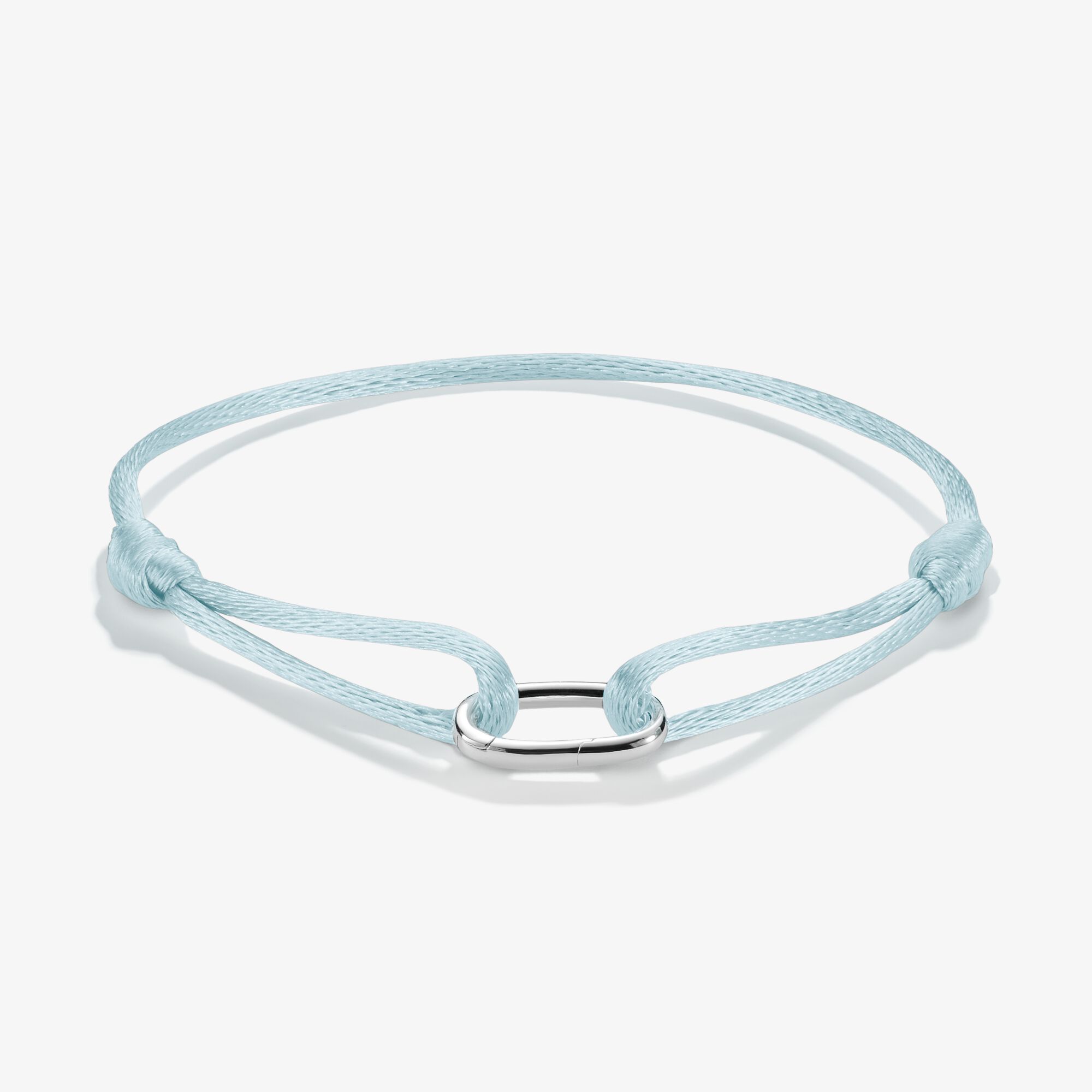 THOMAS SABO Bracelet textile turquoise Connect Argent, Argent sterling, Taille: 24 cm, femme