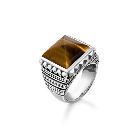 bague T&ecirc;tes de mort ethniques marron de la collection  dans la boutique en ligne de THOMAS SABO
