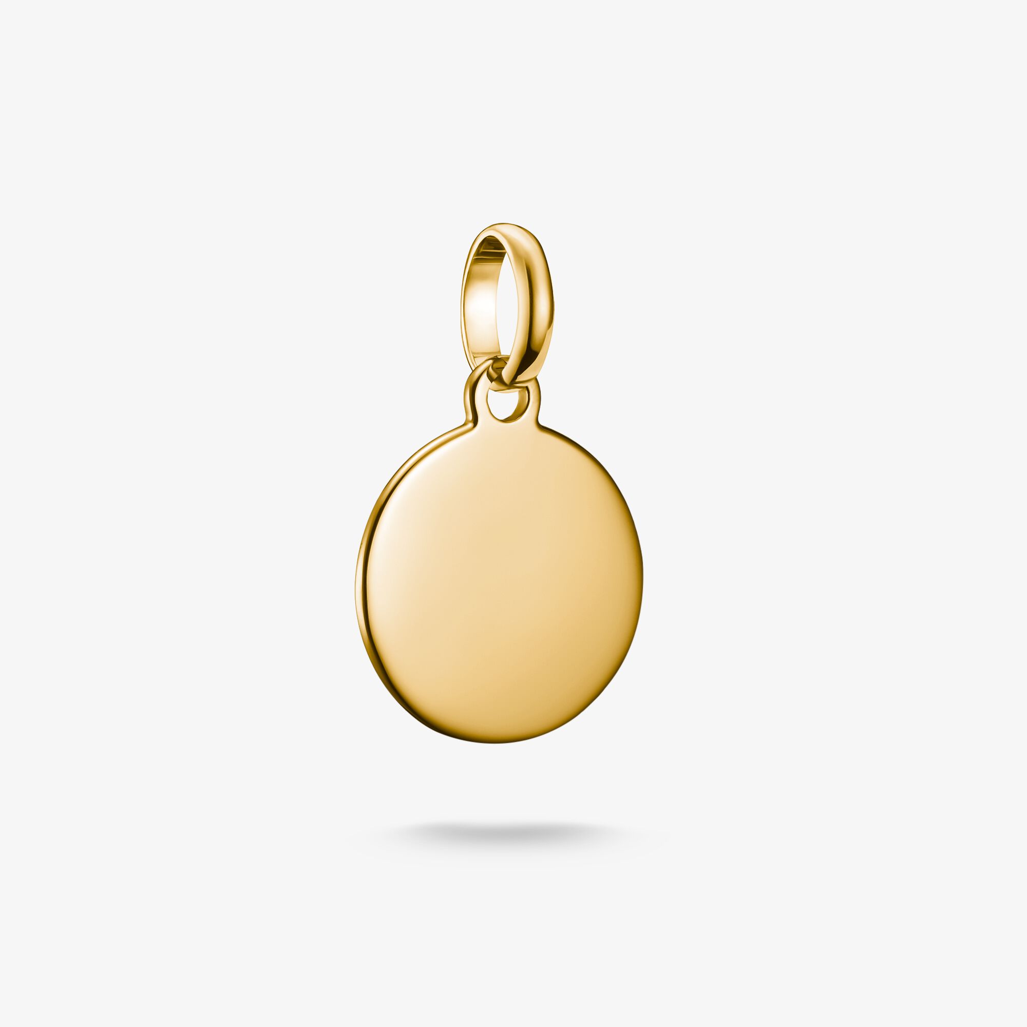 THOMAS SABO Pendentif médaille Connect Charm en plaqué or, Argent sterling doré or jaune, Taille: one size, femme