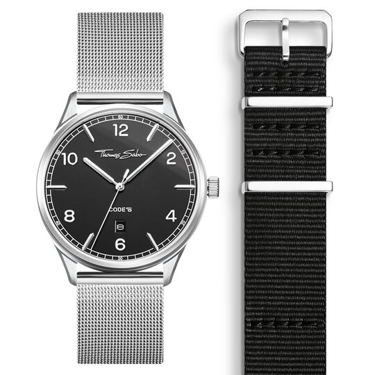 SET CODE TS Reloj negro &amp; correa negra de la colección  en la tienda online de THOMAS SABO