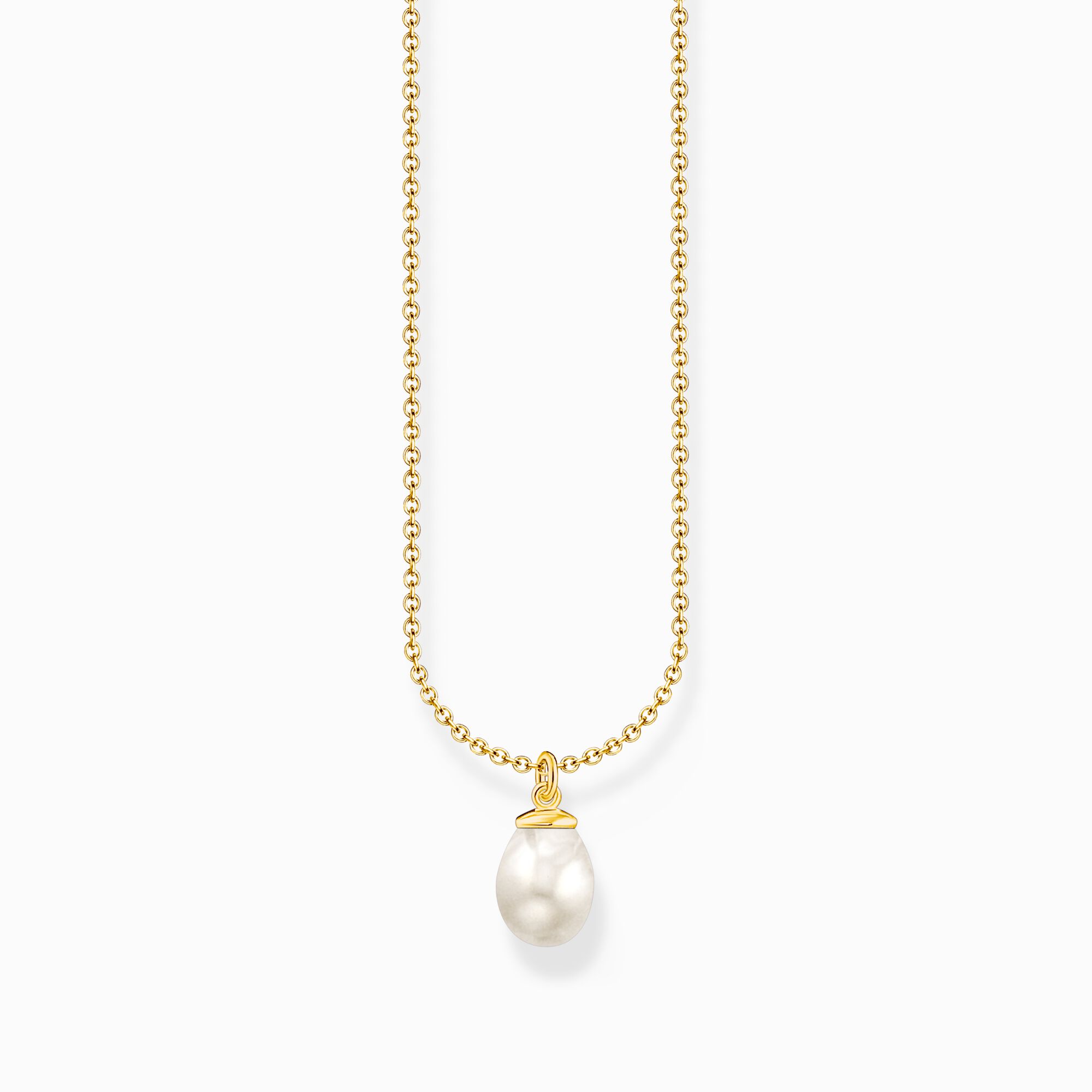 Gold-plated necklace with freshwater pearl pendant from the Charming Collection collection in the THOMAS SABO online store
