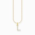 Gold-plated necklace with letter pendant L and white zirconia from the Charming Collection collection in the THOMAS SABO online store