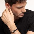 Bracelet cuir m&eacute;daille noir de la collection  dans la boutique en ligne de THOMAS SABO