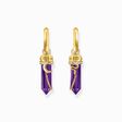 Yellow-gold plated hoop earrings with imitation amethysts from the  collection in the THOMAS SABO online store