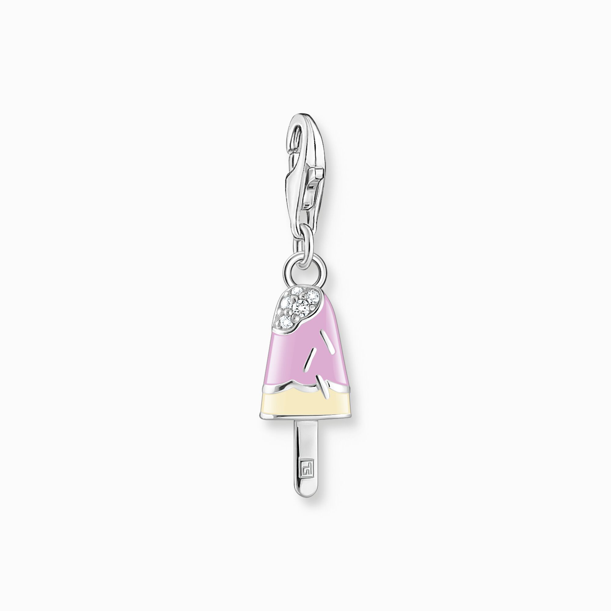 Charm pendant colorful popsicle with white stones silver from the Charm Club collection in the THOMAS SABO online store