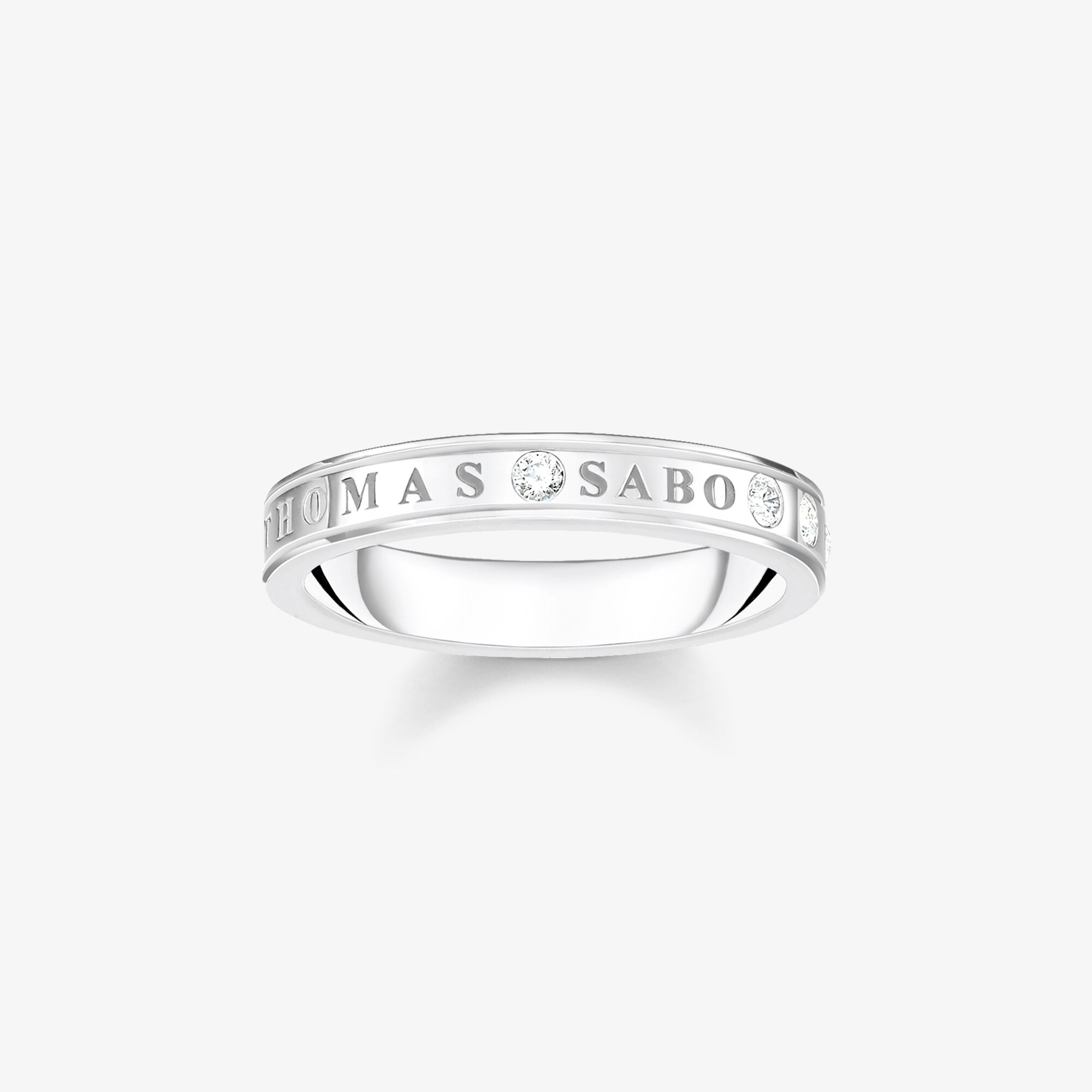 THOMAS SABO Ring med vita stenar silver, 925 sterlingsilver, Storlek: 54, för damer