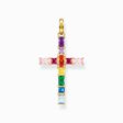 Colgante cruz con piedras colores chapado en oro de la colección  en la tienda online de THOMAS SABO