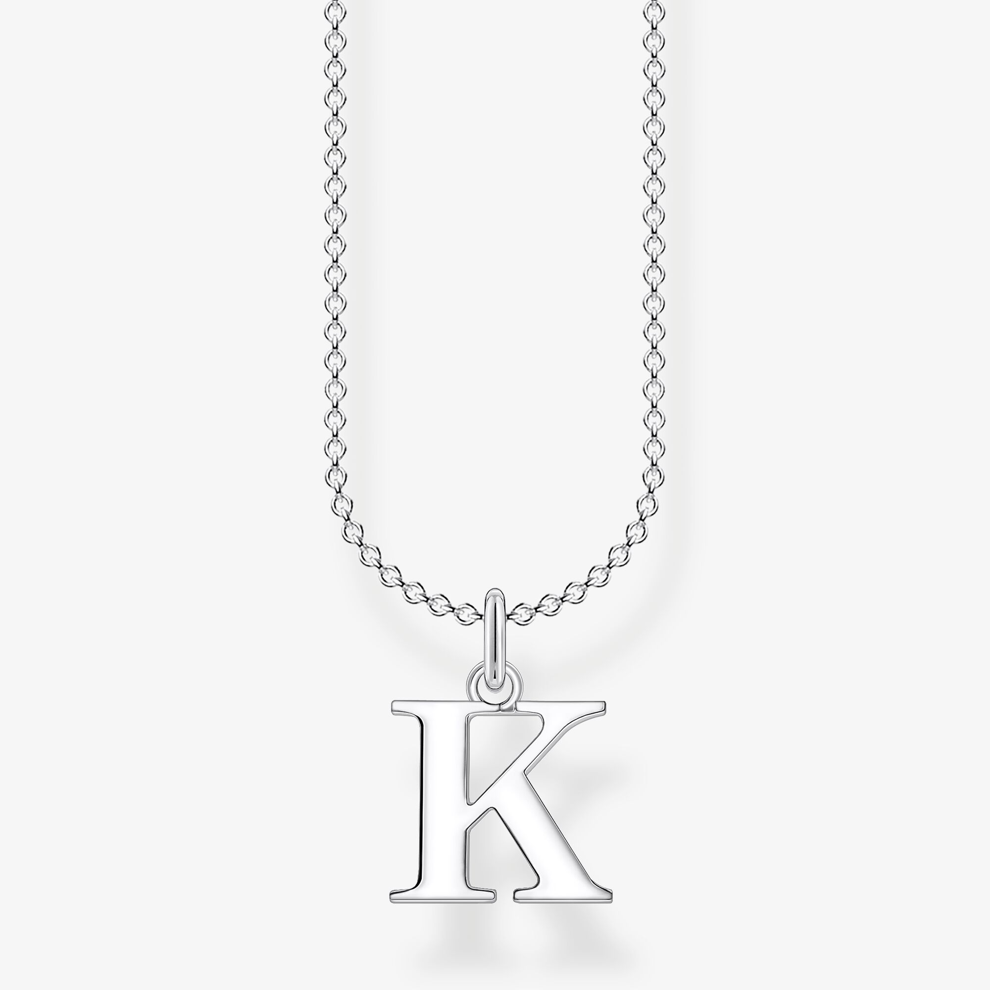 THOMAS SABO Kette Buchstabe K, Sterlingsilber, Größe: 45 cm, Damen