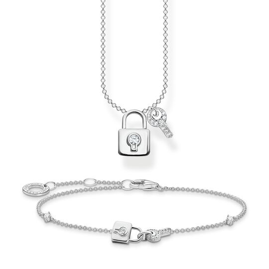 Jewellery set lock with key silver from the  collection in the THOMAS SABO online store