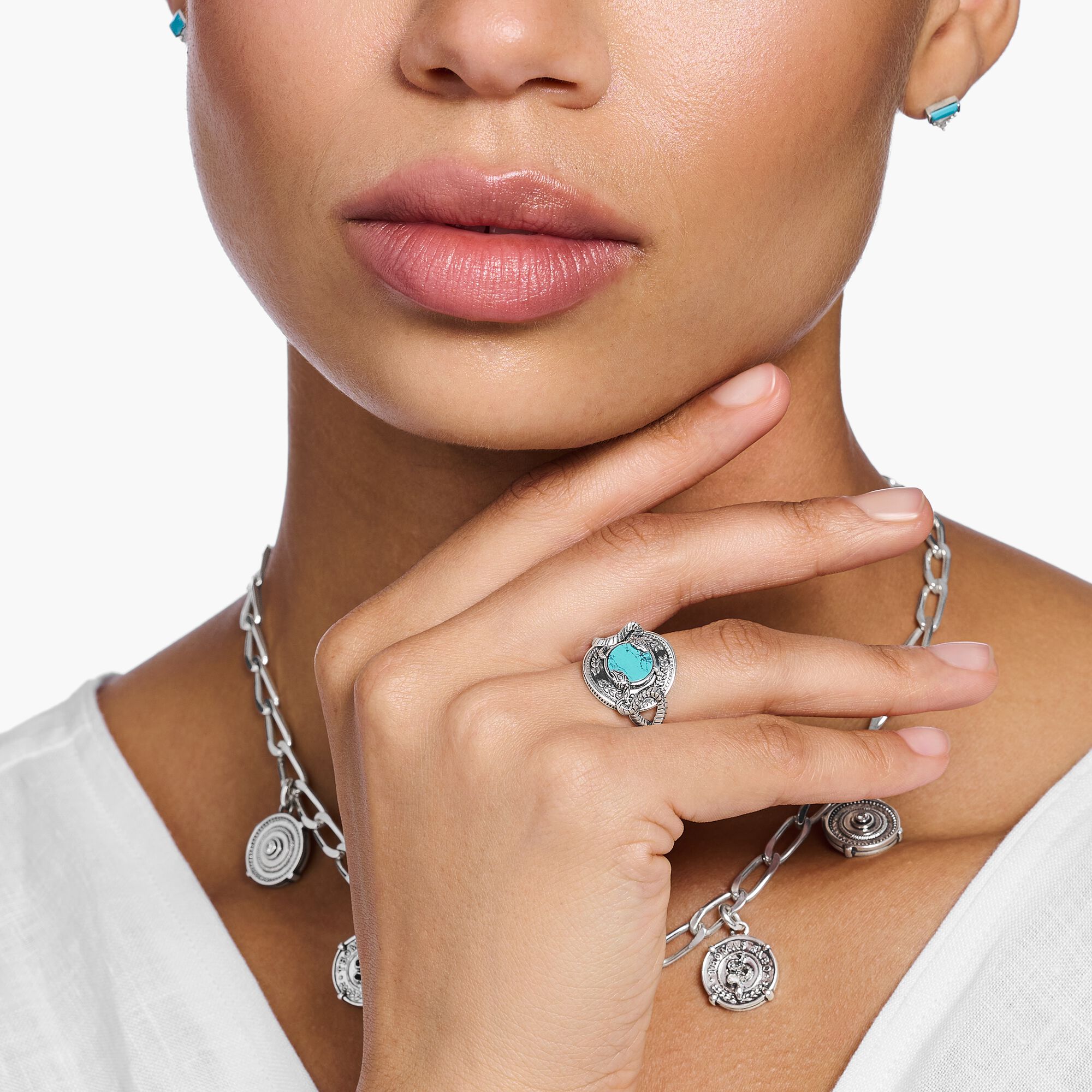 Thomas Sabo Anillo Turquesa Thomas Sabo Anillos Con Aguamarinas