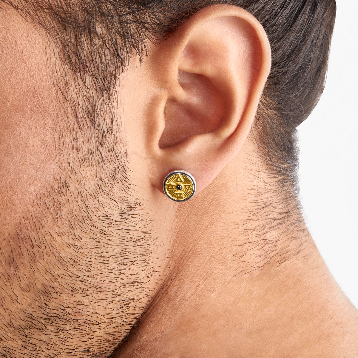 modern design SABO Ear studs bi-colour in | THOMAS