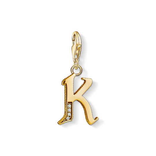 Charm pendant letter K gold from the Charm Club collection in the THOMAS SABO online store