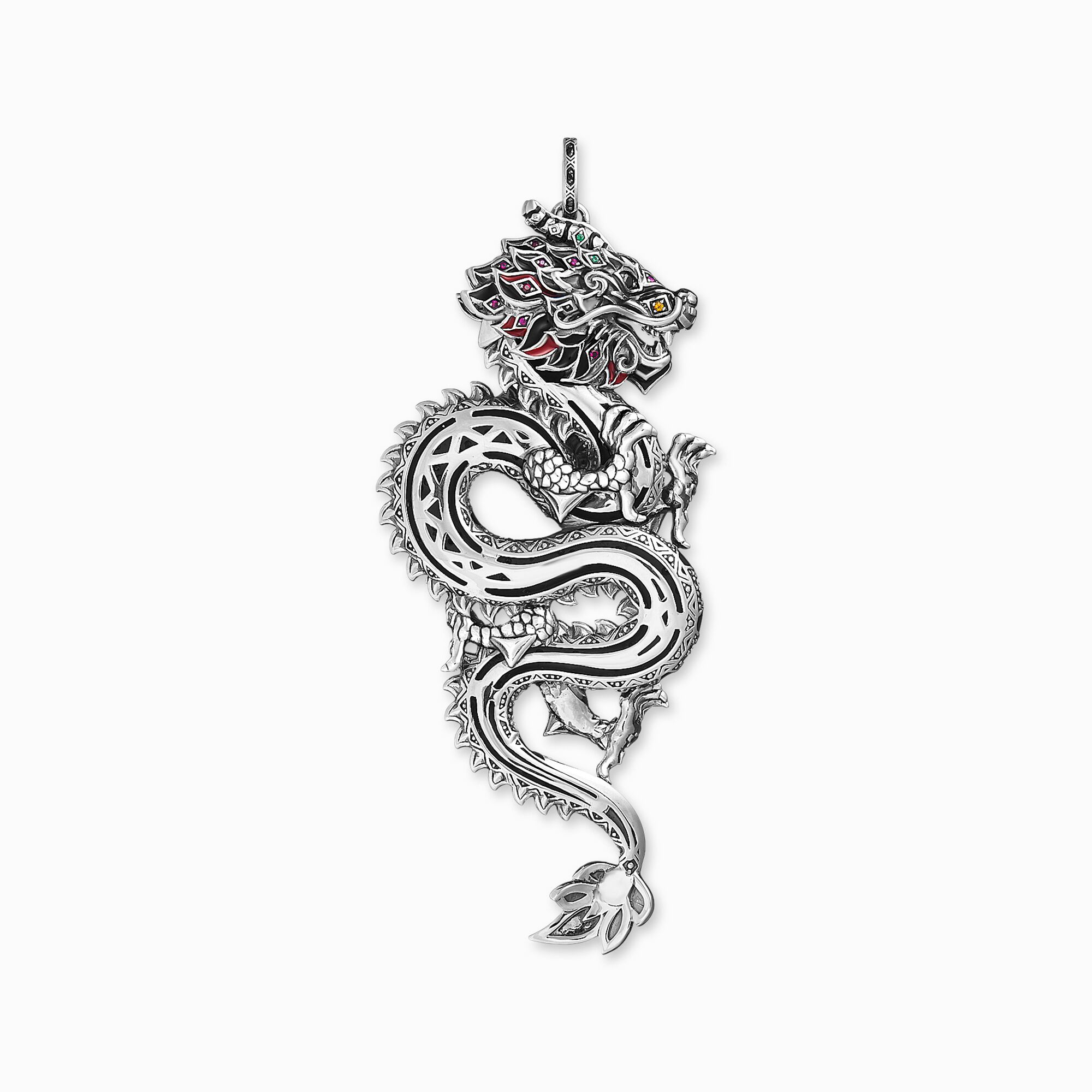 Sterling Silver dragon pendant. Chinese dragon charm necklace, fast free  shipping, Mythology jewelry. - Jewelry Network Inc