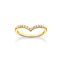 Ring V-form med vita stenar guld ur kollektionen Charming Collection i THOMAS SABO:s onlineshop