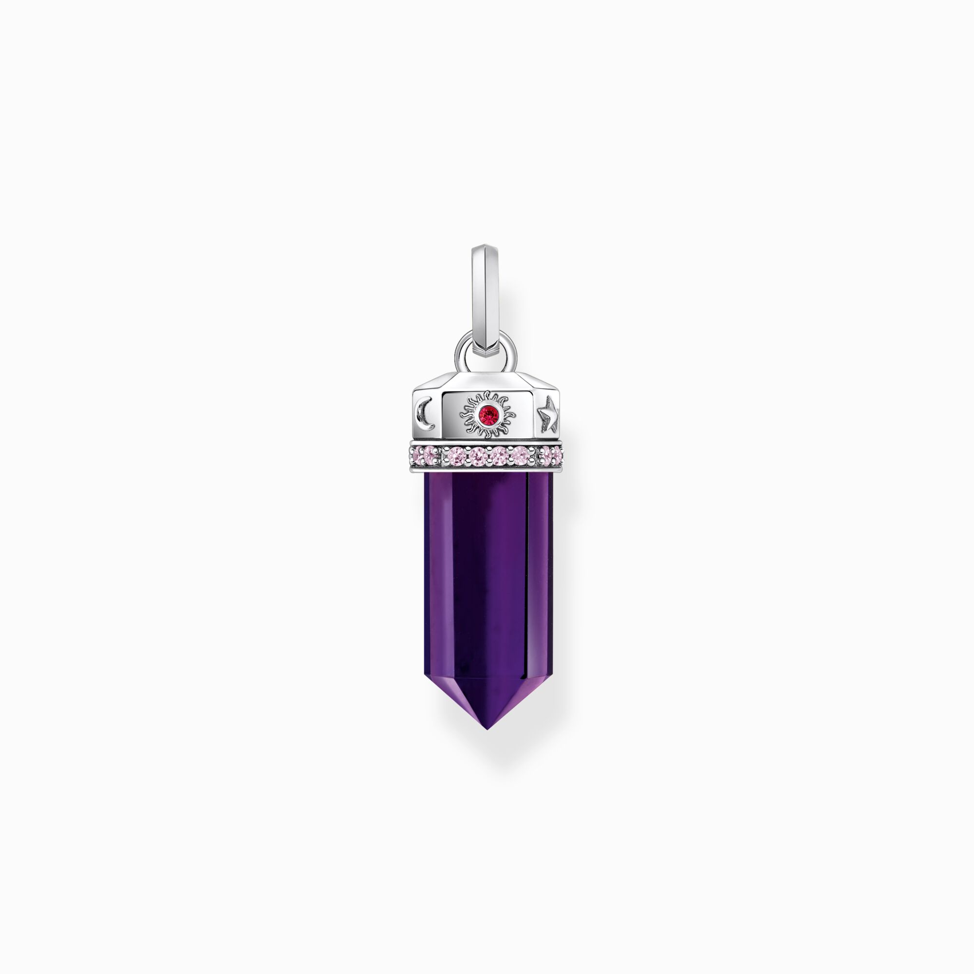 Silver blackened pendant with imitation amethyst from the  collection in the THOMAS SABO online store