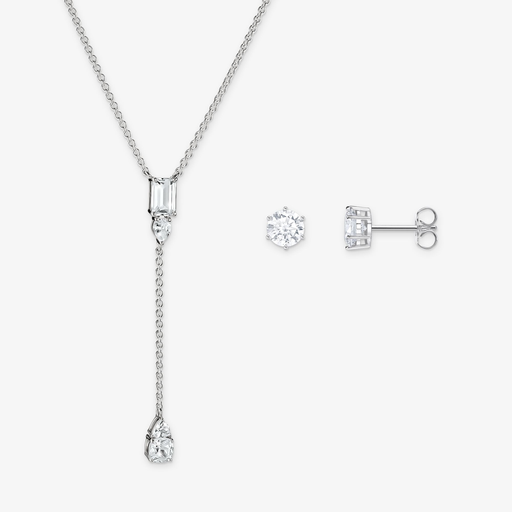 THOMAS SABO Schmuck-Set Crystal Silber, Unisex, LOOK26-04-010