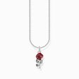 Silver necklace with red rose pendant and cold enamel from the Charming Collection collection in the THOMAS SABO online store