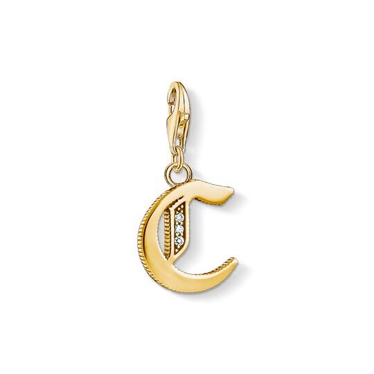 Charm-h&auml;ngsmycke bokstaven C guld ur kollektionen Charm Club i THOMAS SABO:s onlineshop
