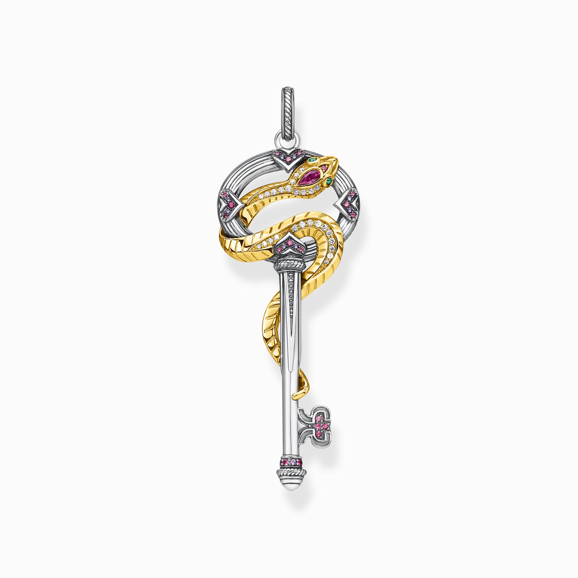 H&auml;ngsmycke nyckel med orm guld ur kollektionen  i THOMAS SABO:s onlineshop