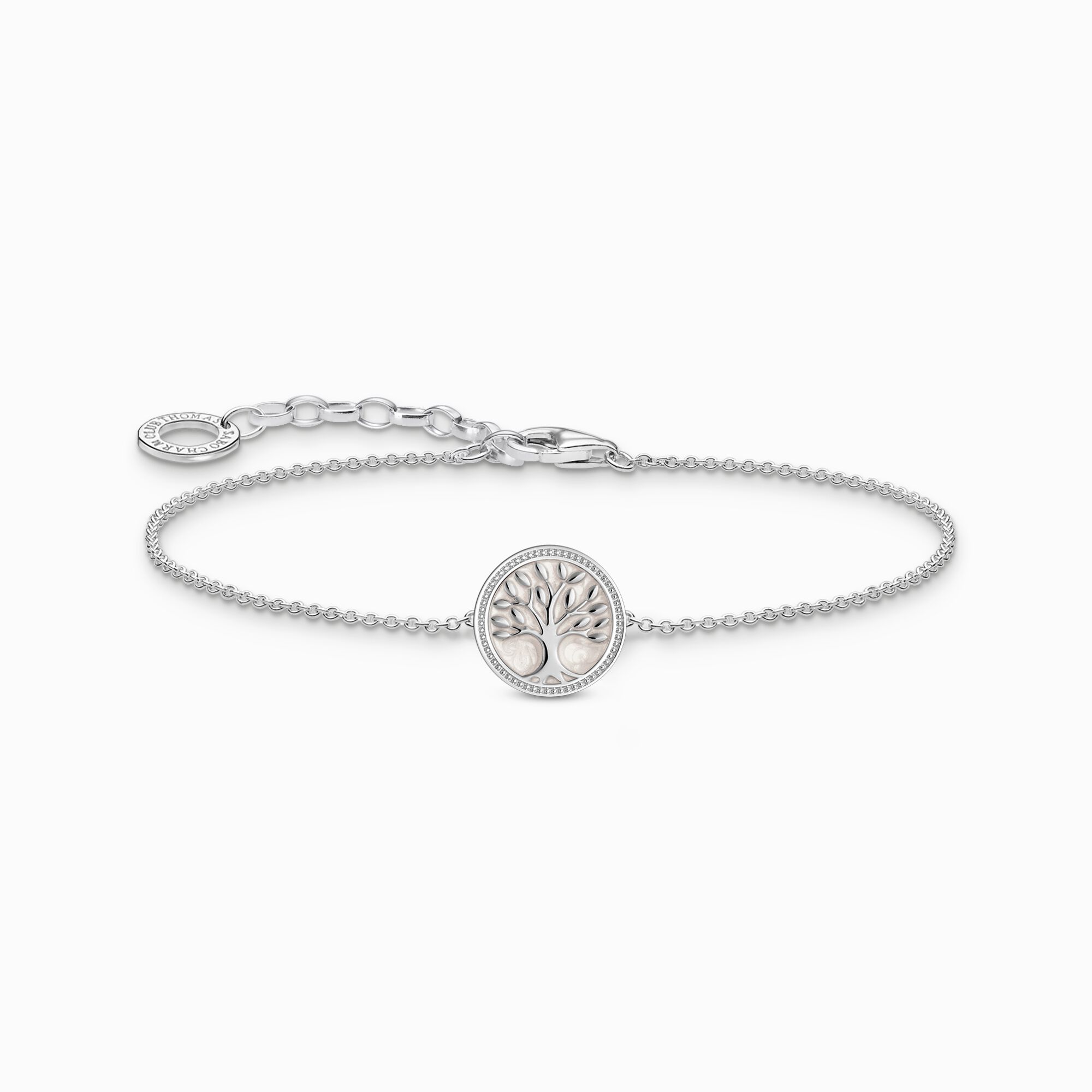 Silver bracelet with tree of love pendant and cold enamel from the Charming Collection collection in the THOMAS SABO online store