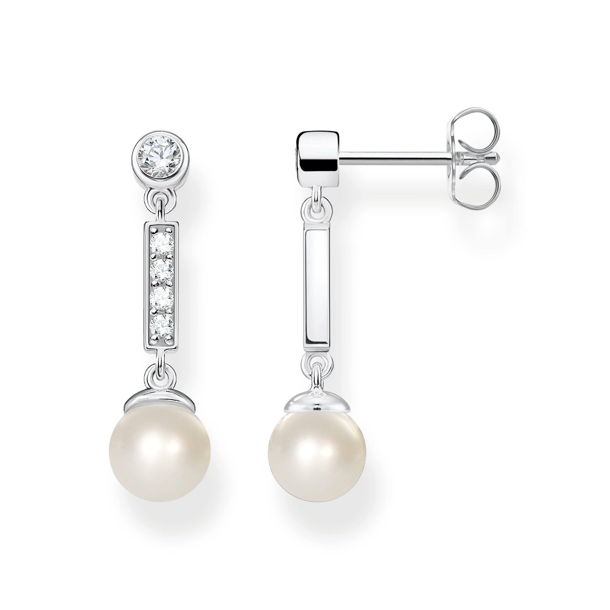 Thomas Sabo Perlenohrringe weiß H2092-167-14