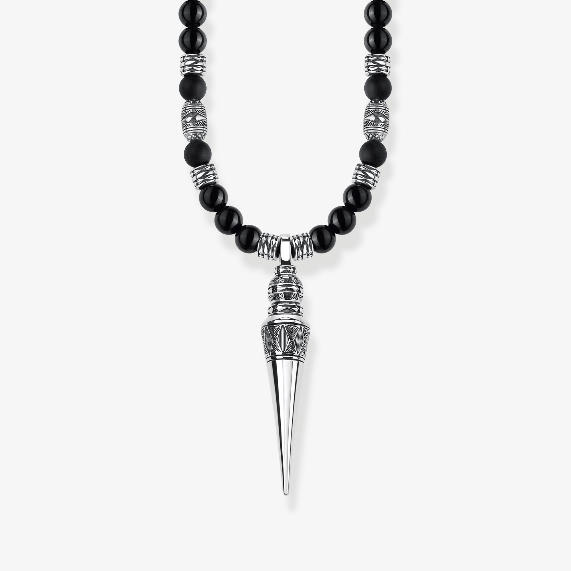 THOMAS SABO Chaîne méditation noir, Argent sterling, Taille: 70 cm, Unisex