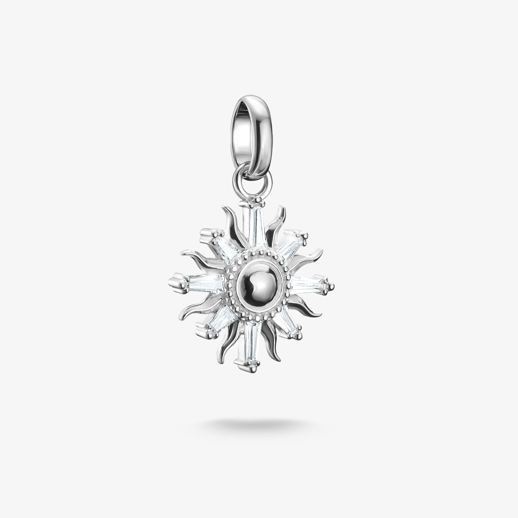 THOMAS SABO Charm-hängsmycke Sol med stenar Connect silver, 925 sterlingsilver, Storlek: one size, för damer