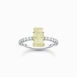 Ring med vit mini-guldbj&ouml;rn och stenar, silver ur kollektionen Charming Collection i THOMAS SABO:s onlineshop