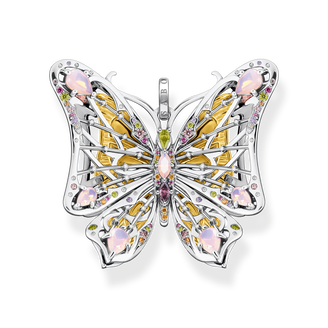 Pendientes mariposa crystal en plata