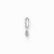 Single hoop earring with white stones and shell silver from the Charming Collection collection in the THOMAS SABO online store