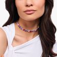 Silver choker with 43 zirconia stones in red, violet and pink from the  collection in the THOMAS SABO online store