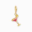 Charm pendant red cocktail glass gold plated from the Charm Club collection in the THOMAS SABO online store