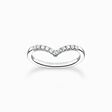 Ring V-Form mit wei&szlig;en Steinen silber aus der Charming Collection Kollektion im Online Shop von THOMAS SABO