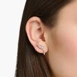 Clous d&#39;oreilles ailes de ph&eacute;nix avec pierres rose or rose de la collection  dans la boutique en ligne de THOMAS SABO