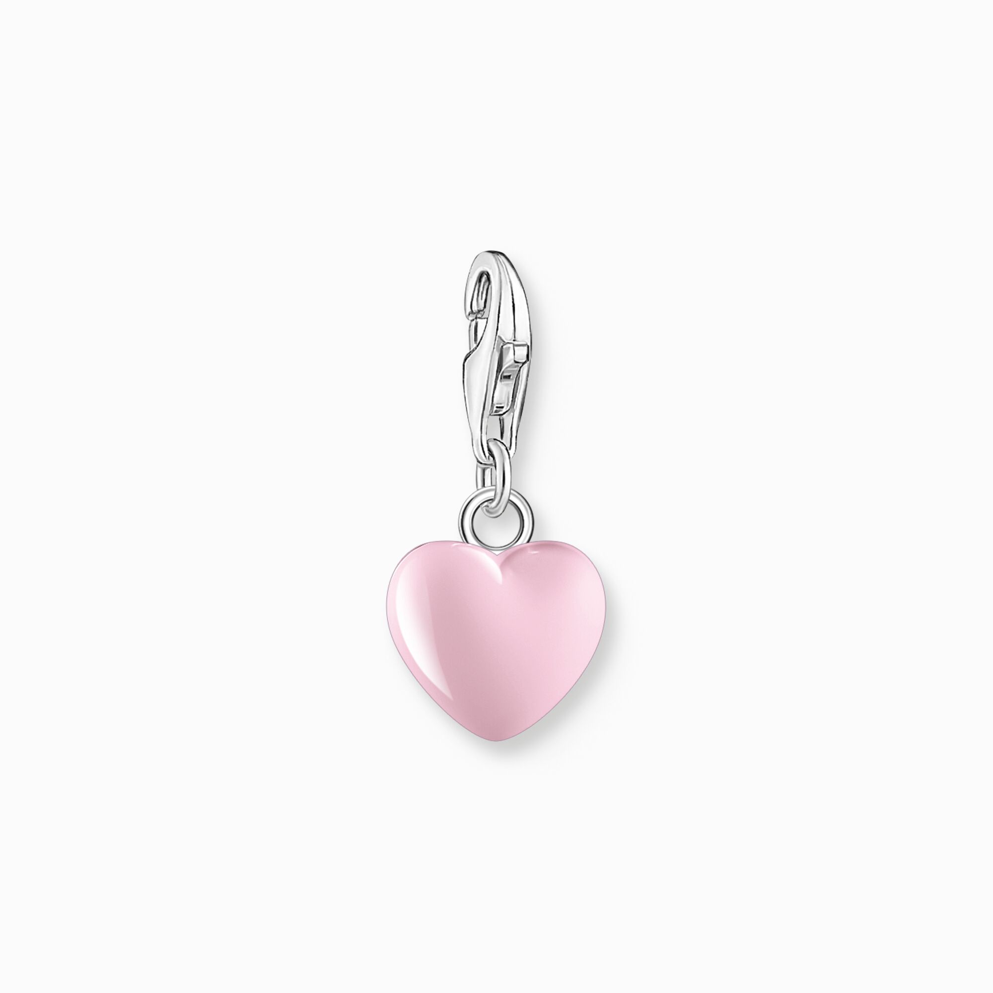 Charm-Anh&auml;nger pinkes Herz Silber aus der Charm Club Kollektion im Online Shop von THOMAS SABO