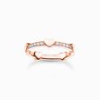 Ring pav&eacute; with hearts rose gold from the Charming Collection collection in the THOMAS SABO online store